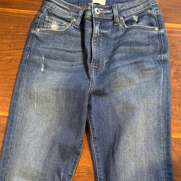 SIMKHAI River distressed high-rise straight leg jeans - Picture 6 of 9